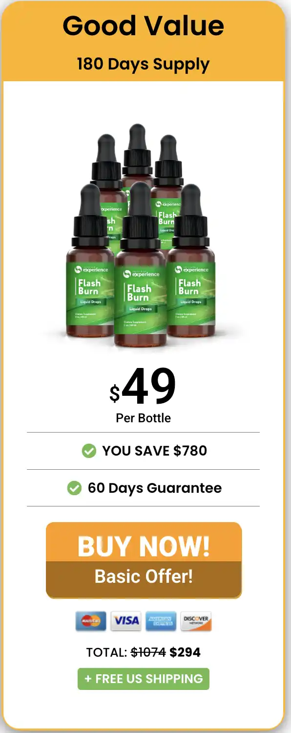 flash burn six bottles pack